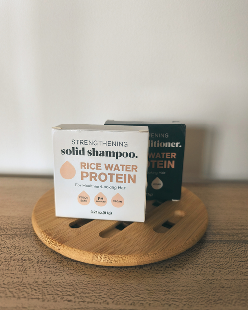 Champú y Acondicionador Sólidos con proteína de arroz